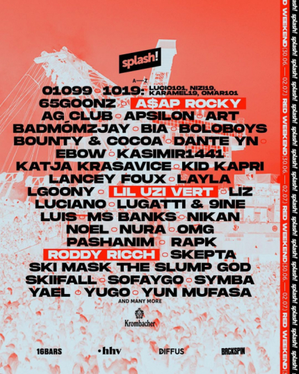Line up czerwonej edycji splash! Festivalu