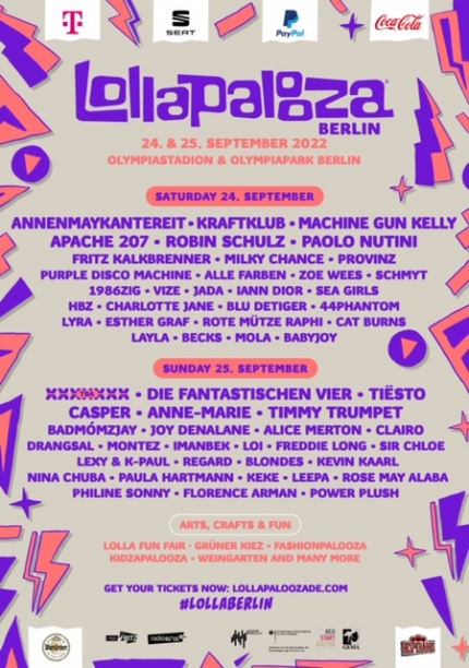 Pierwszy line up update Lollapaloozy Berlin 2022