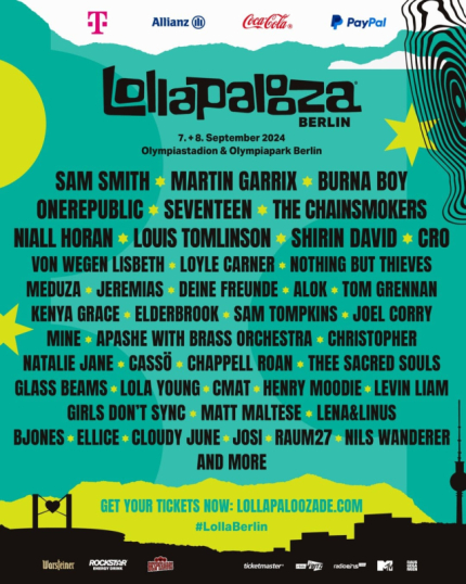 Finalny line up Lollapaloozy Beriln 2024