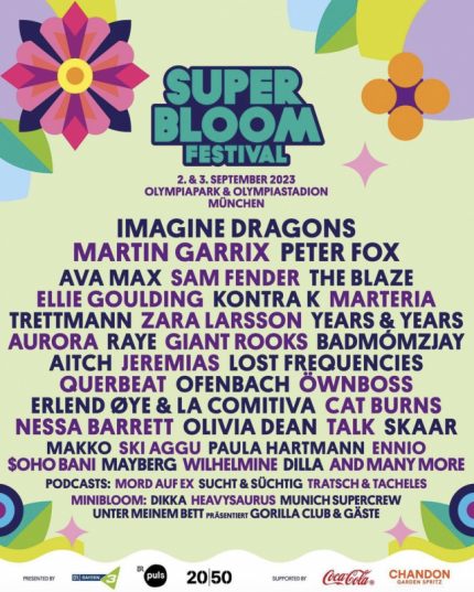 Superbloom Festival Monachium 2023 - drugi line up drop!